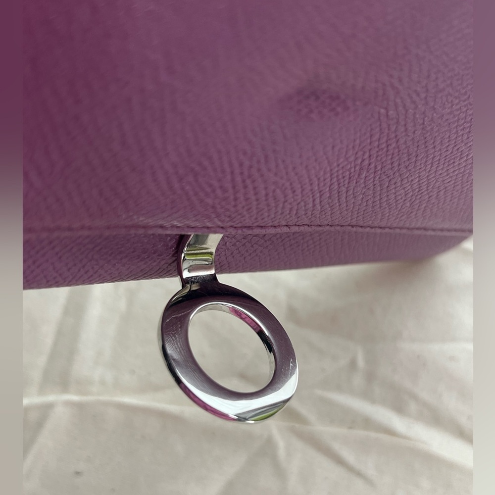 BVLGARI Bulgari Purple Lavender Saffiano Leather Continental Card Coin Wallet - Picture 5 of 16